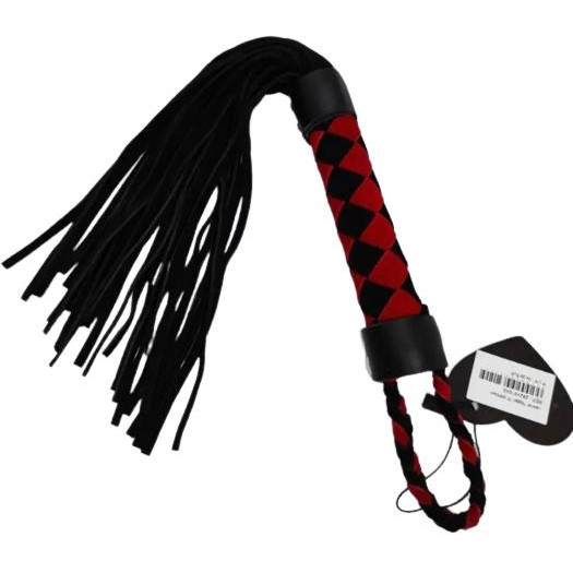 DS Fetish Флогер  Soft Leather Flogger M, чорно-червоний (2000000032115) - зображення 1