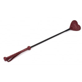   Liebe Seele Стек  Wine Red Leather Riding Crop With Heart Shape Tip, бордовий (7770000388998)