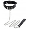 SCALA Нашийник з повідцем Taboom Elegant D-Ring Collar and Chain Leash, чорний (8713221824172) - зображення 1