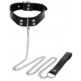 SCALA Нашийник з повідцем Taboom Elegant D-Ring Collar and Chain Leash, чорний (8713221824172)