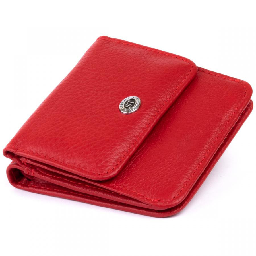 ST Leather Маленький гаманець на кнопці жіночий  19239 Червоний - зображення 1
