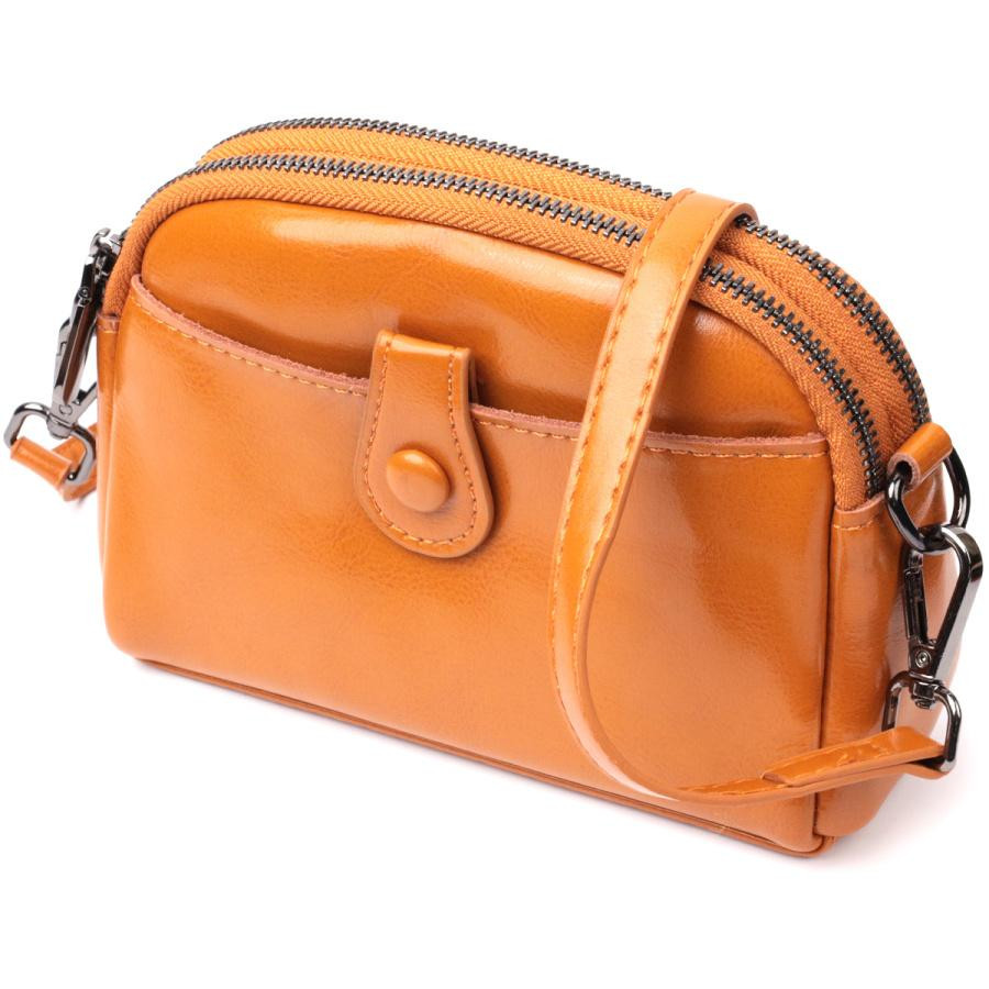 Vintage Жіноча сумка через плече шкіряна помаранчева  22421 - зображення 1