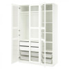 IKEA PAX/TYSSEDAL Гардеробна комбінація, скло біле/біле, 150х60х236 см (295.753.75) - зображення 1
