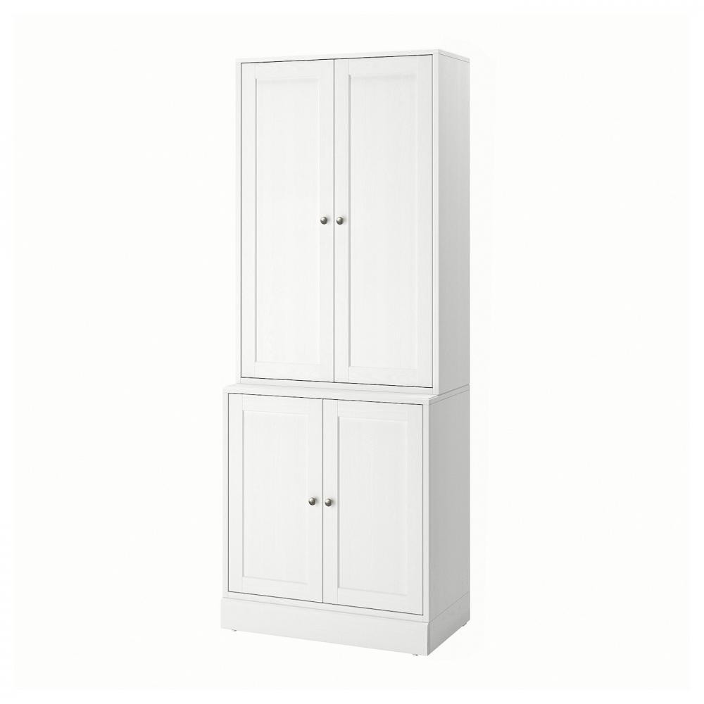 IKEA HAVSTA Комбінація з дверима, біла, 81х47х212 см (595.347.55) - зображення 1