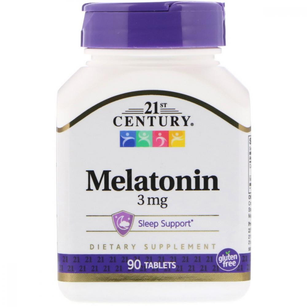 21st Century Мелатонін, , 3 мг, 90 таблеток - зображення 1