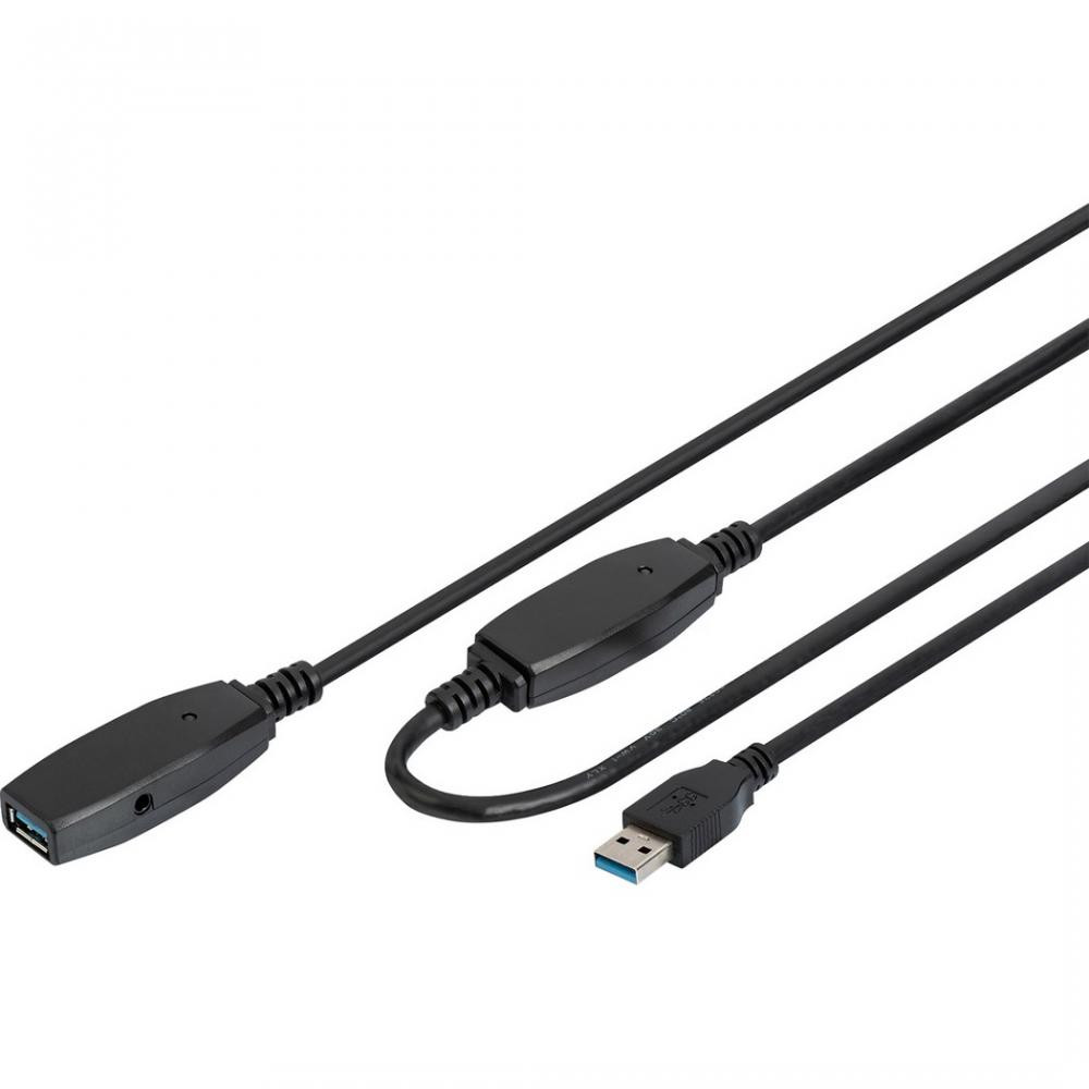 Digitus USB3.2 AM/AF 20m Black (DA-73107) - зображення 1