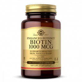 Solgar Біотин (В7)  1000 мкг 100 вегетаріанських капсул (SOL00311)