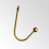 UPKO Вагінальний / анальний гак  Hook золотистий, з кулькою на кінці та кільцем для фіксації (U64057) - зображення 5