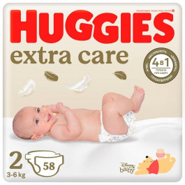 Huggies Extra Care 2, 58 шт