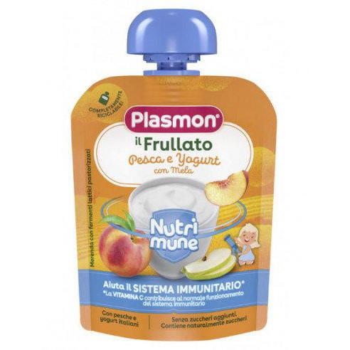 Plasmon Пюре Персик, яблуко, йогурт 85 г (1136144) - зображення 1