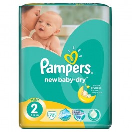 Pampers Baby-Dry Mini 2, 72 шт.