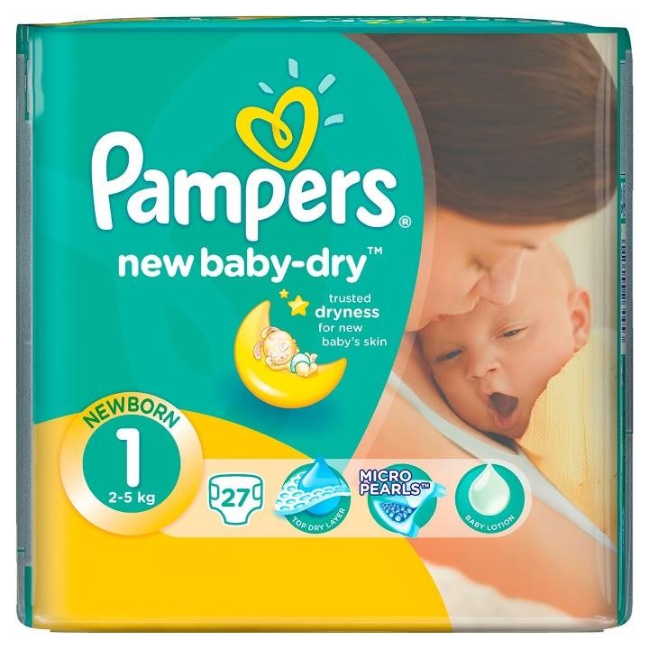 Pampers New Baby-Dry Newborn 1 (27 шт.) - зображення 1