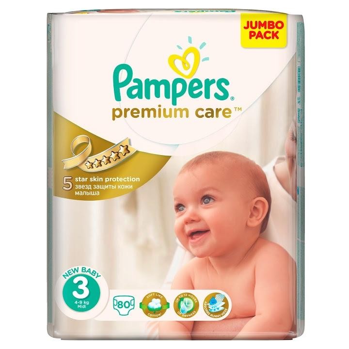 Pampers Premium Care Midi 3, 80 шт. - зображення 1