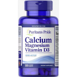   Puritan's Pride Calcium Magnesium Vitamin D3 120 coated caplets, zma (комплекс цинку і магнію)