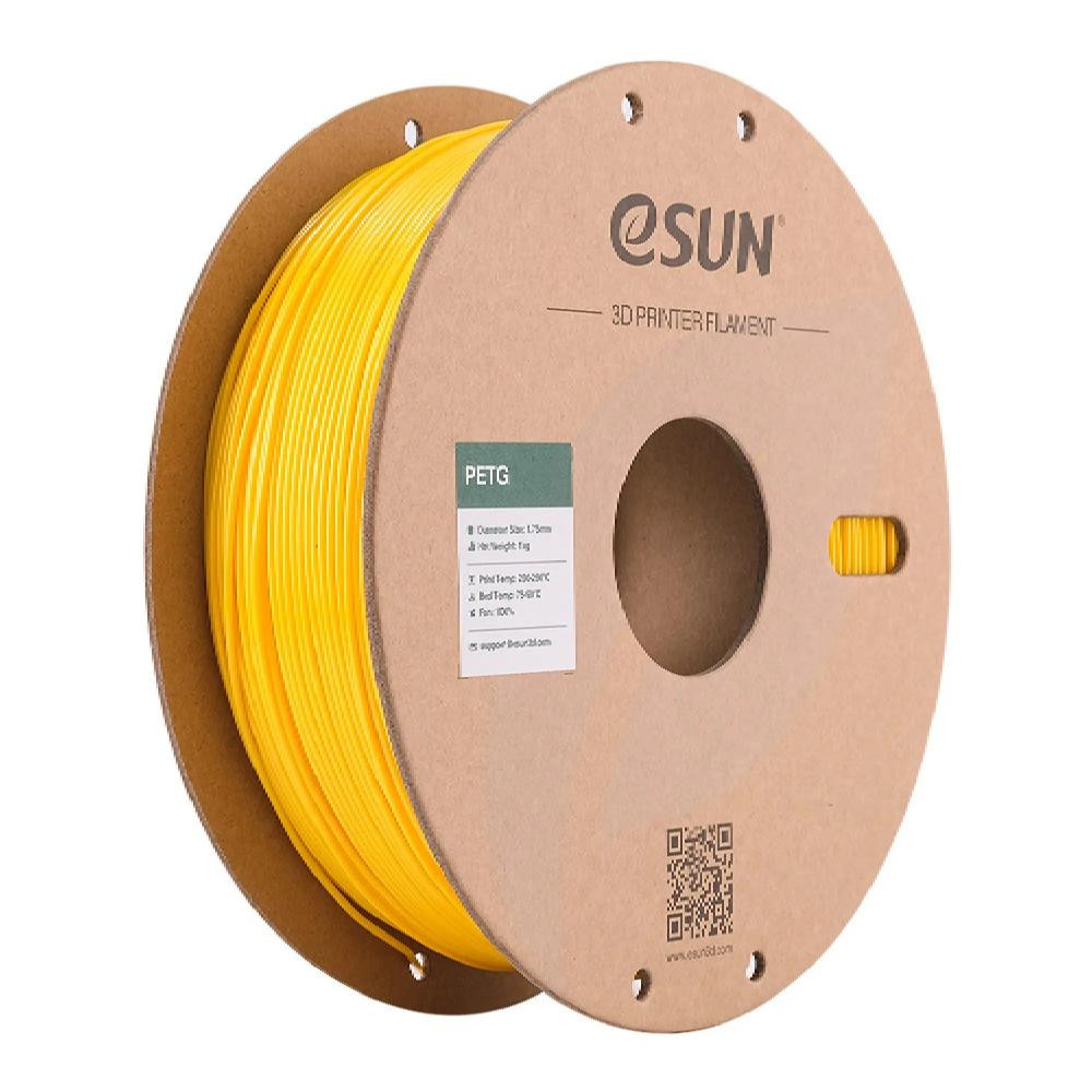 Esun PETG Filament (пластик) для 3D принтера  1кг, 1.75мм, жовтий (PETG175SY1) - зображення 1
