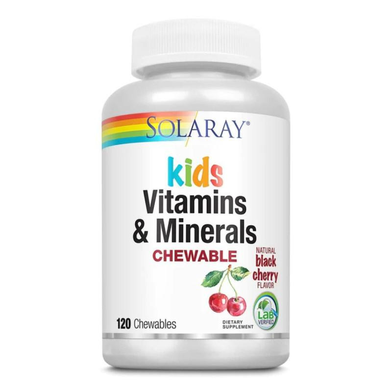 Solaray Kids Vitamins & Minerals 120 жувальних таблеток - зображення 1