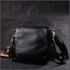 Vintage Стильна жіноча сумка із натуральної шкіри чорного кольору через плече  2422388 - зображення 8