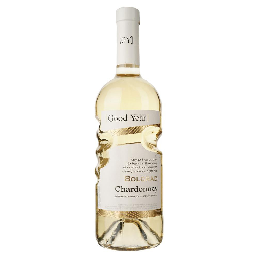 Bolgrad Вино Chardonnay белое сухое 0.75 л 9.5-14% (4820197560301) - зображення 1