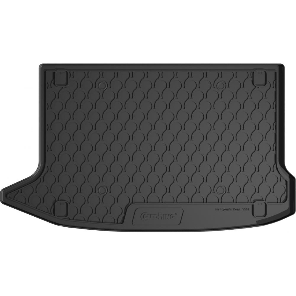 Gledring Автомобільний килимок в багажник GledRing HYUNDAI Kona 1 EUR 17-23 чорний Хендай Кона - зображення 1
