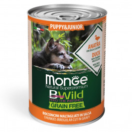 Monge BWild Grain Free Puppy & Junior з качкою, гарбузом і цукіні 400 г (8009470012607)