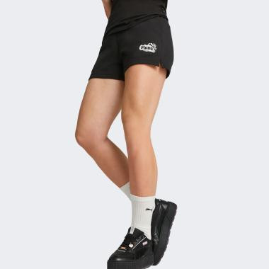 PUMA Чорні жіночі шорти  ESS+ FLOWER POWER 4" Shorts TR 673693/01 - зображення 1