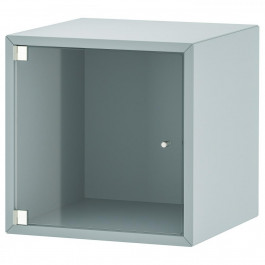 IKEA EKET Навісна шафа зі скляними дверцятами, світло-сіро-блакитний, 35х35х35 см (395.330.21)