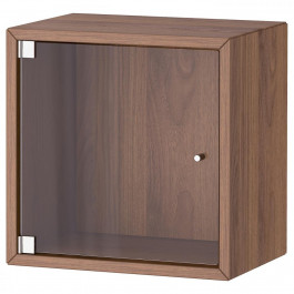 IKEA EKET Навісна шафа зі скляними дверцятами, горіх коричневий, 35х25х35 см (295.330.12)
