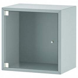 IKEA EKET Навісна шафа зі скляними дверцятами, світло-сіро-блакитний, 35х25х35 см (695.330.10)