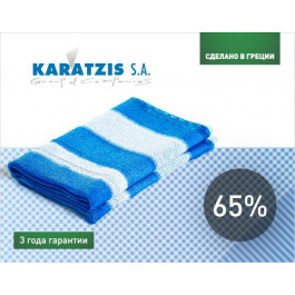   KARATZIS Сетка затеняющая  65% 6x10 м Бело-голубая (5203458763328)