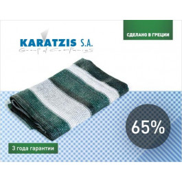   KARATZIS Сетка затеняющая  65% 6x10 м Бело-зеленая (5203458763366)