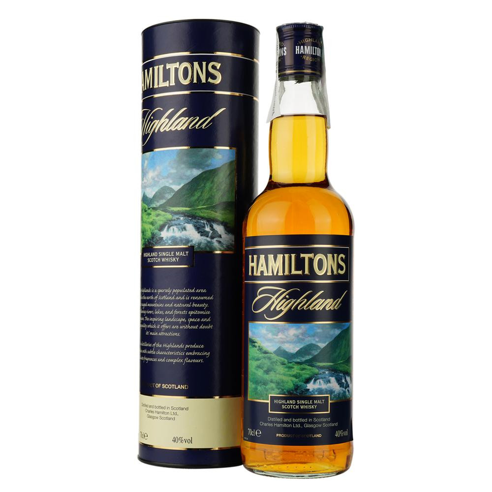 Hamiltons Віскі  Highland Single Malt в тубусі, 0,7 л (5021349701620) - зображення 1