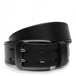 Borsa Leather Ремінь  V1125FX25-black чоловічий шкіряний чорний під джинси