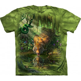The Mountain Футболка  104869 із бавовни зелена з тигром Enchanted Tiger
