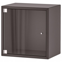 IKEA EKET Навісна шафа зі скляними дверцятами, темно-сіра, 35х25х35 см (493.363.41)
