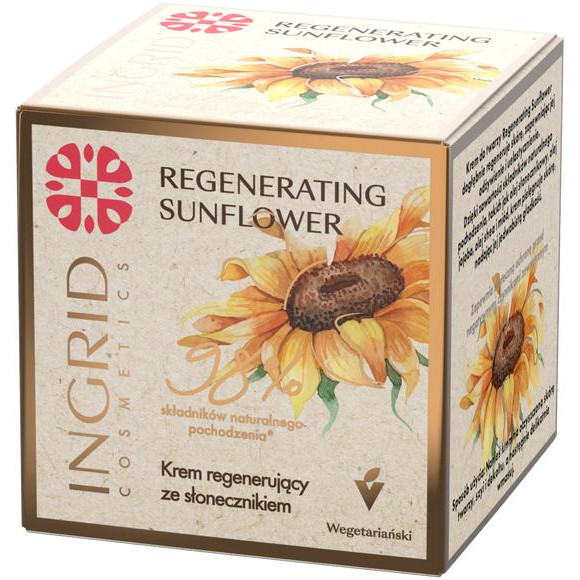 Ingrid Cosmetics Крем для лица  Vegan Regenerating Sunflower с маслом Подсолнечника 50 мл (5902026664141) - зображення 1