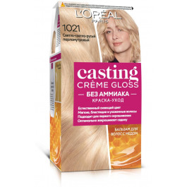 L'Oreal Paris Краска-уход для волос L' Casting Creme Gloss 1021 Светло-светло-русый перламутровый без аммиака (360