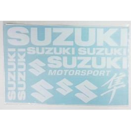 WM Лист наклейок Suzuki під оригінал біла