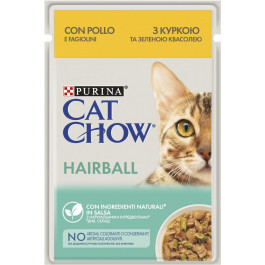 Cat Chow Adult Hairball з куркою і зеленою квасолею 85 г (7613037031393)
