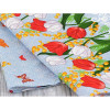 Руно Вафельний кухонний рушник Квіти 15  блакитне 45х80 см (202.15_Весняні квіти_1) - зображення 3