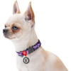 WAUDOG Нашийник для собак  Nylon Фіолетовий камо, з QR паспортом, металева пряжка-фастекс, 24-40х2 см (4823 - зображення 5