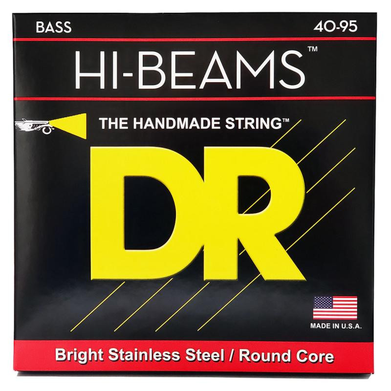 DR Струны для бас-гитары  LLR-40 Hi-Beam Stainless Steel 4 String Light Bass Strings 40/95 - зображення 1