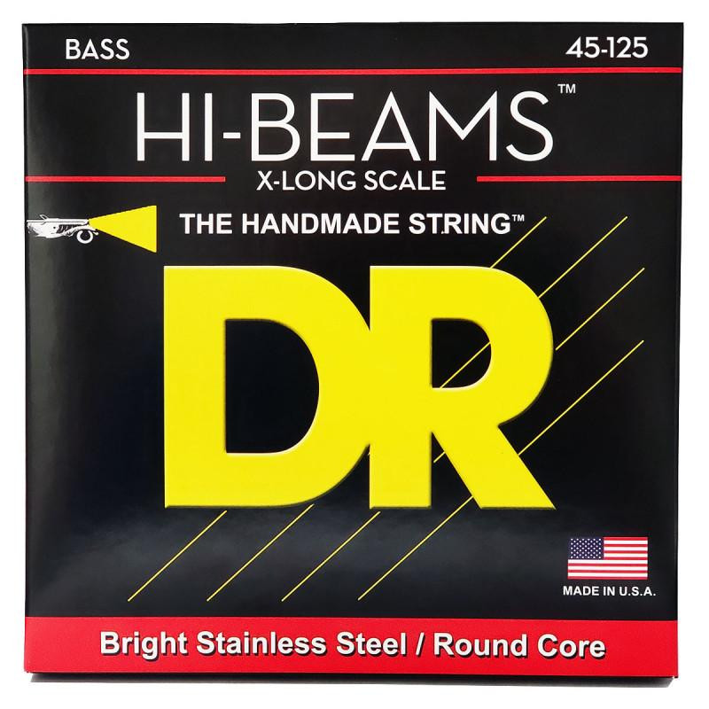 DR Струны для бас-гитары  MR5-45 Hi-Beam Stainless Steel 5 String Medium Bass Strings 45/125 - зображення 1