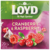 Loyd Чай фруктовий  Cranberry&Raspberry Журавлина та малина, в пірамідках, 40 г (5900396022943) - зображення 4