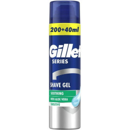Gillette Гель для гоління  Series для чутливої шкіри з алое вера, 240 мл