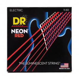   DR NRE-11 Hi-Def Neon Red K3 Coated Heavy Electric Guitar Strings 11/50