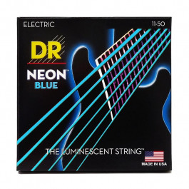   DR NBE-11 Hi-Def Neon Blue K3 Coated Heavy Electric Guitar Strings 11/50