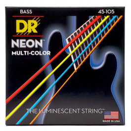   DR DR STRINGS NEON MULTI-COLOR BASS - MEDIUM (45-105) NMCB-45