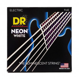   DR NWE-9 Hi-Def Neon White K3 Coated Light Electric Guitar Strings 9/42