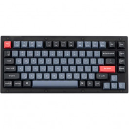 Keychron V1 84 Key QMK Gateron G PRO Red Hot-Swap RGB Knob Frosted Black (V1C1_KEYCHRON)