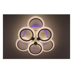 Sunnysky Люстра потолочная LED с пультом A2374/3+3S-RGB-wh Белый 11х47х47 см. - зображення 1